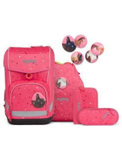 Bestpreis ???? Schulranzen & -tüten Ergobag Cubo Light Schulranzen-Set 5tlg. Inkl. Klettie-Set In Urlaub Auf Dem Reitbärhof Günstig Kaufen ????