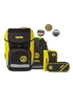 Aktion 😉 Schulranzen & -tüten Ergobag Cubo Schulranzen-Set 5tlg. Inkl. Klettie-Set In Borussia Dortmund Günstig Kaufen 🎁