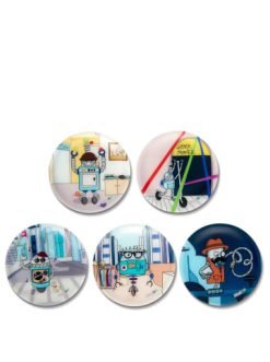 Am billigsten ⌛ Weiteres Büro- & Schulzubehör Ergobag Zubehör Klettie - Set 5 Tlg. Matt In Roboter Günstig Kaufen ????