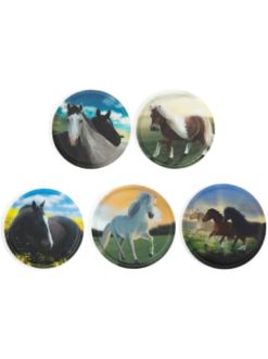 Auslauf ???? Weiteres Büro- & Schulzubehör Ergobag Zubehör Klettie - Set 5 Tlg. Matt In Wilde Pferde Günstig Kaufen ????